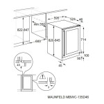 Винный шкаф с открытой панелью Maunfeld MBWC-135D46 (G, 2-камерный, 59.5x82x61.3см, черный)
