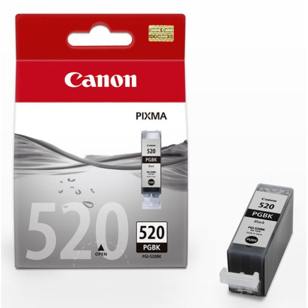 Картридж Canon PGI-520BK (черный; 19стр; 19мл; Pixma iP3600, 4600, MP540, 620; двойная упаковка)