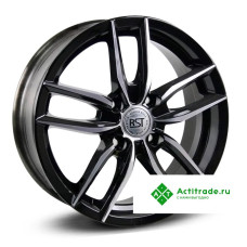 RST R076 R16/6J PCD 4x100 ET 48 ЦО 60,1 черный с полированной лицевой поверхностью [RR076-616-601-4x100-48BD]