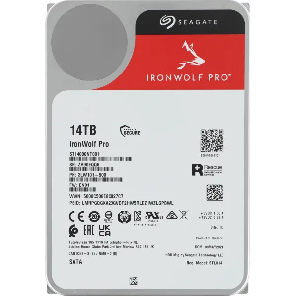 Жесткий диск HDD Seagate Ironwolf Pro (3.5