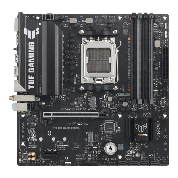 Материнская плата ASUS TUF GAMING A620AM-PLUS WIFI (AM5, AMD A620A, xDDR5 DIMM, microATX, RAID SATA: 0,1,10,5)