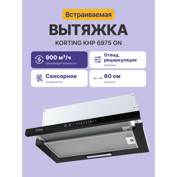 Вытяжка Korting KHP 6975 GN