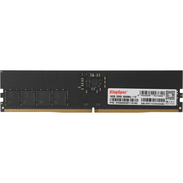 Память DIMM DDR5 16Гб 5600МГц KingSpec (44800Мб/с, CL40, 288-pin, 1.35 В)