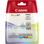 Чернильный картридж Canon CLI-521 (голубой, желтый, пурпурный; 9мл; Pixma MP540, 620, 630, 980)