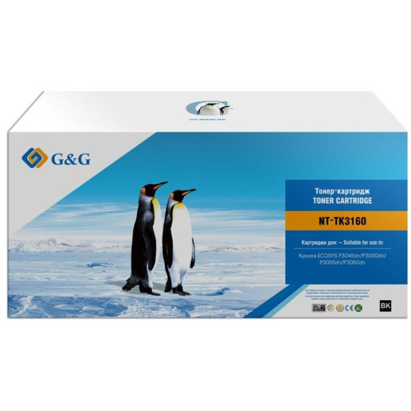 Тонер-картридж G&G GG-TK3160 (черный; 12500стр; ECOSYS P3045dn, P3050dn, P3055dn, P3060dn)