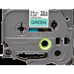 Наклейка ламинированная TZ-E751 (24 мм черн/зелен)