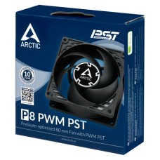 Кулер для корпуса Arctic P8 PWM PST Black (10,64дБ, 80x80x25 мм, 4-pin PWM) [ACFAN00150A]