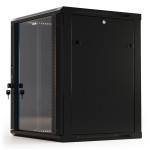 Шкаф коммутационный настенный Hyperline TWB-1545-GP-RAL9004 (15U, 600x775x450мм, IP20, 60кг)