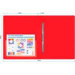 Папка с зажимом Бюрократ -PZ07PRED (зажимов 1, A4, пластик, толщина пластика 0,7мм, карман внутренний и торцевой с бумажной вставкой, красный)