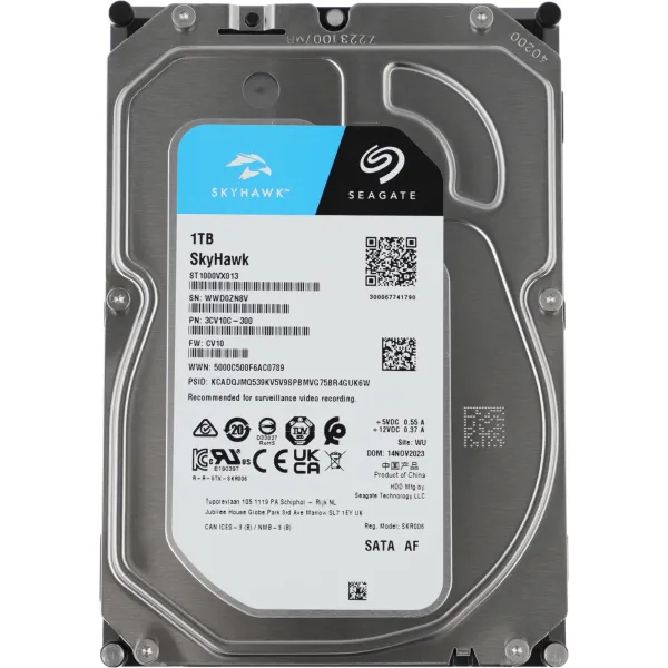 Жесткий диск HDD 1Тб Seagate Skyhawk (3.5
