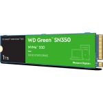 Жесткий диск SSD 1Тб Western Digital Green SN350 (2280, 3200/2500 Мб/с, 400000 IOPS, PCIe 3.0 x4 (NVMe), для ноутбука и настольного компьютера)