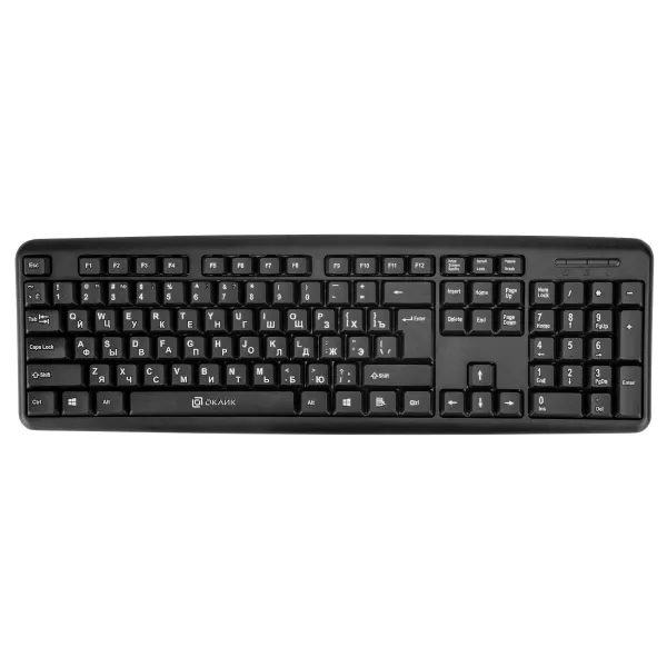 Клавиатура Oklick 180M Black USB (классическая мембранная, 104кл)