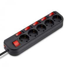 Сетевой фильтр Buro 500SH-3-SW (3м, 5xEURO, 2,2кВт, 10А)