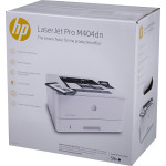 Принтер HP LaserJet Pro M404dn (лазерная, черно-белая, A4, 256Мб, 1200x1200dpi, авт.дуплекс, 80'000стр в мес, RJ-45, USB)