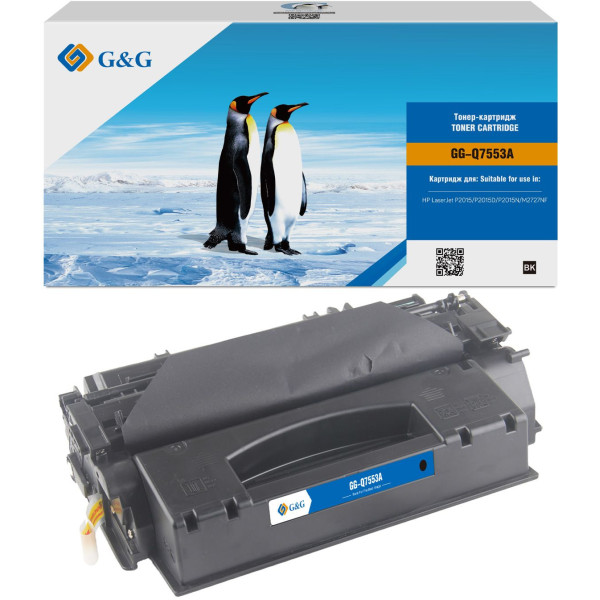 Картридж G&G GG-Q7553A (черный; 3000стр; HP LaserJet P2015 M2727)