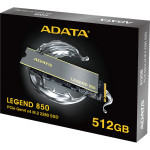 Жесткий диск SSD 512Гб ADATA Legend 850 (M.2, 5000/2700 Мб/с, 530000 IOPS, PCIE 4.0 X4)