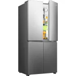 Холодильник Hisense RQ5P470SEI1 (No Frost, A+, 3-камерный, Side by Side, объем 530:331/199л, инверторный компрессор, серый)
