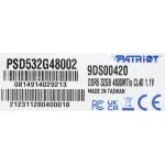 Память DIMM DDR5 32Гб 4800МГц Patriot (38400Мб/с, CL40, 288-pin, 1.1 В)