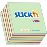 Блок самоклеящийся Hopax 21341 (бумага, розовый, 76x76мм, 400листов, 70г/м2, 3цветов)