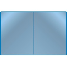 Папка Бюрократ BPV10BLUE (A4, пластик, толщина пластика 0,6мм, карман торцевой с бумажной вставкой, синий) [BPV10BLUE]