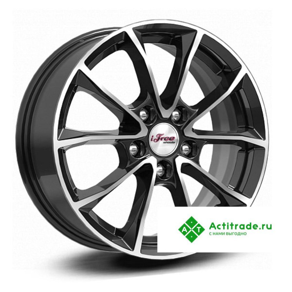 IFree Джет R16/6.5J PCD 5x112 ET 46 ЦО 57,1 черный с полированной лицевой поверхностью