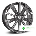 Premium Series КР013 Mazda CX-5 R19/7J PCD 5x114,3 ET 45 ЦО 67,1 темно - серый глянцевый с полированной лицевой поверхностью