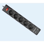 Сетевой фильтр Defender DFS 755 (5м, 5xEURO, USB 2шт, 2,2кВт)