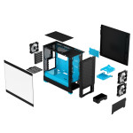 Корпус Fractal Design Pop Air RGB Cyan Core TG Clear Tint (Midi-Tower)