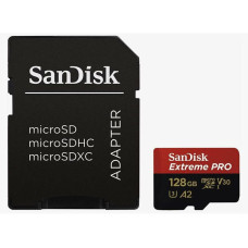 Карта памяти microSDXC 128Гб SanDisk (Class 10, адаптер на SD)