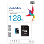 Карта памяти microSDXC 128Гб ADATA (Class 10, 100Мб/с, UHS-I U1, адаптер на SD)