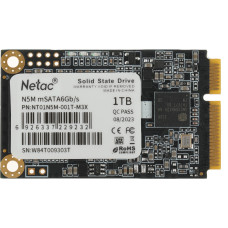 Жесткий диск SSD 1Тб Netac N5M (mSATA, 560/520 Мб/с, SATA 3Гбит/с, для ноутбука и настольного компьютера)