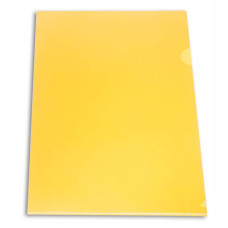 Папка-уголок Бюрократ E310N/1YEL (A4, пластик, непрозрачный, толщина пластика 0,18мм, желтый) [E310N/1YEL]