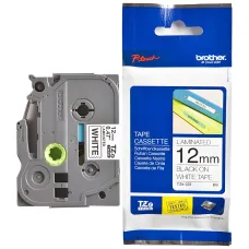 Самоклеящаяся непрерывная ламинированная лента Brother черн/бел (шир. 12 мм) [TZE231]