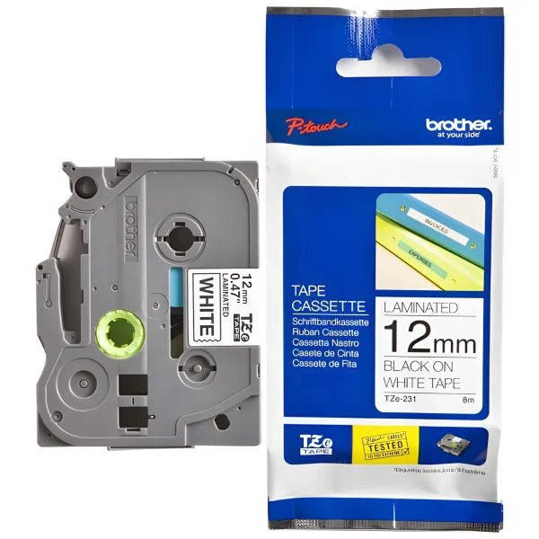 Самоклеящаяся непрерывная ламинированная лента Brother черн/бел (шир. 12 мм)