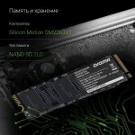 Жесткий диск SSD 256Гб Digma (2280, 2040/1270 Мб/с, 130000 IOPS)