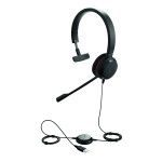 Гарнитура Jabra EVOLVE 20 MS Mono (оголовье, с проводом, накладные, USB Type-A, Skype for Business)