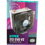 Кулер для процессора Cooler Master Hyper 212 EVO V2 (Socket: 1150, 1151, 1151-v2, 1155, 1156, 1200, 1366, 1700, 2011, 2011-3, 2066, AM3, AM3+, AM4, FM1, FM2, FM2+, алюминий+медь, 27дБ, 4-pin PWM)