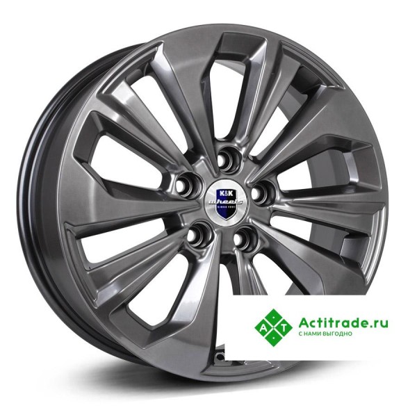 КиК Авиор R17/7J PCD 5x108 ET 40 ЦО 65,1 темно - серый глянцевый