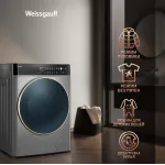 Стиральная машина Weissgauff WMD 58411 Direct Drive Inverter Premium Steam Stee(60x84.7x51см, фронтальная, макс:11кг, с сушкой, 1400об/мин, защита от протечек, нержавеющая сталь)