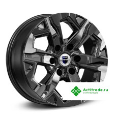 КиК Тейт R17/7.5J PCD 6x139,7 ET 45 ЦО 93,1 темно - серый глянцевый