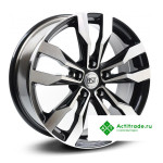 RST R047 R17/7J PCD 5x108 ET 42 ЦО 65,1 черный с полированной лицевой поверхностью