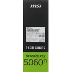 Видеокарта GeForce RTX 5060TI 2647МГц 16Мб MSI (GDDR7, 128бит, 1xHDMI, 3xDP)