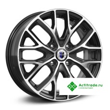 КиК Лилиом R16/6J PCD 4x100 ET 40 ЦО 67,1 черный с полированной лицевой поверхностью
