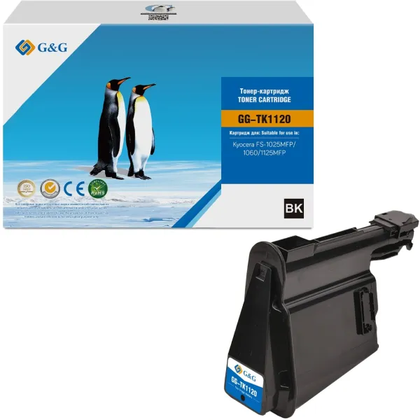 Тонер-картридж G&G GG-TK1120 (черный; 3000стр; FS-1025MFP, 1060, 1125MFP)