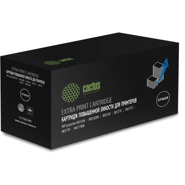 Тонер-картридж Cactus CS-CF362X-MPS (желтый; 18000стр; CLJ M552dn, M553dn, M553N, M553x)