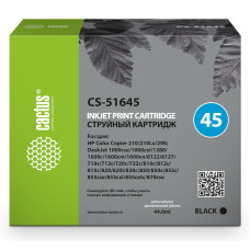 Чернильный картридж Cactus HP 45 CS-51645 (оригинальный номер: 51645AE; черный; 44стр; DJ 710c, 720c, 722c, 815c, 820cXi, 850c, 870cXi, 880c) [CS-51645]