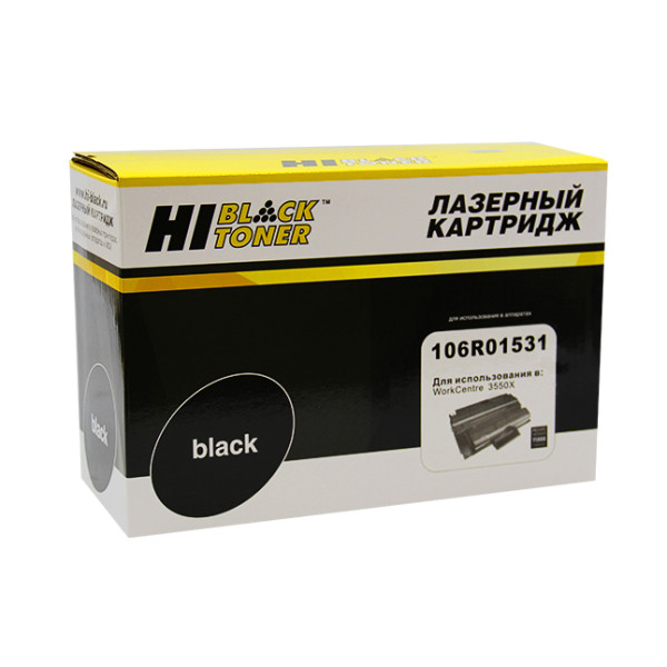 Тонер-картридж Hi-Black HB-106R01531 (оригинальный номер: 106R01531; черный; 11000стр; WC 3550)