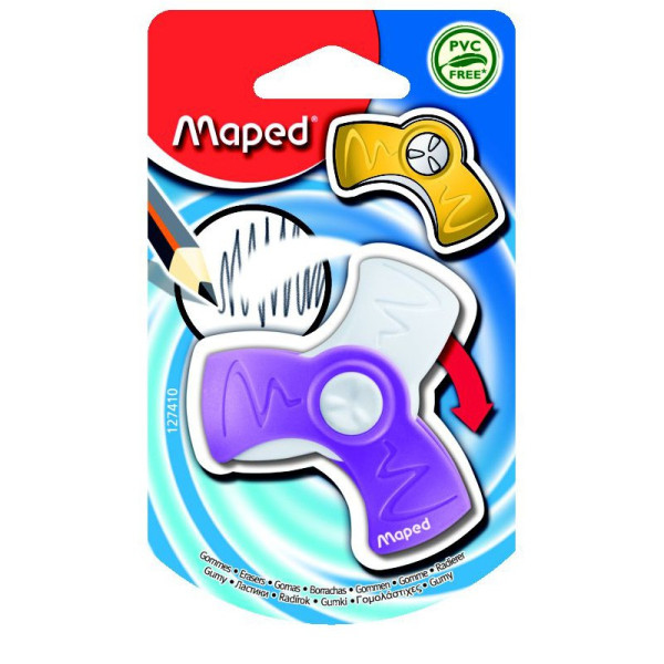 Ластик Maped Spin 127410 (каучук, фигурный, белый)