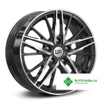 Wheels UP Up108 R16/6.5J PCD 5x112 ET 43 ЦО 57,1 черный с полированной лицевой поверхностью
