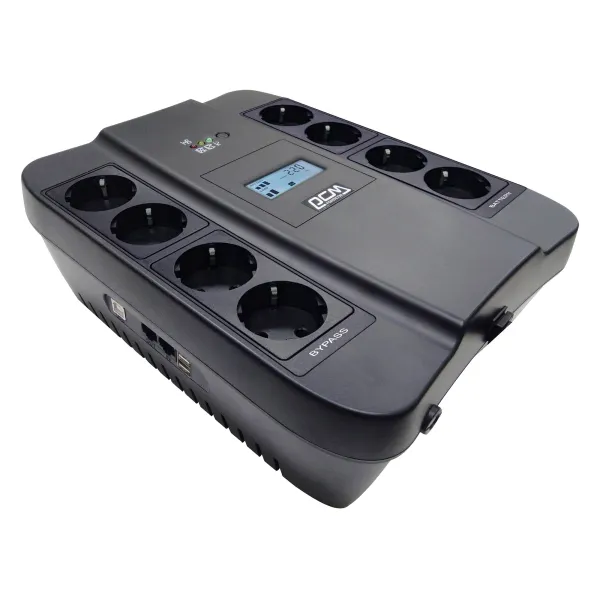 ИБП Powercom SPD-900U LCD USB (интерактивный, 900ВА, 540Вт, 4xCEE 7 (евророзетка))